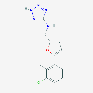 molecular formula C13H12ClN5O B499509 N-[[5-(3-chloro-2-methylphenyl)furan-2-yl]methyl]-2H-tetrazol-5-amine CAS No. 878425-31-1