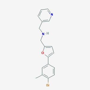 molecular formula C18H17BrN2O B499511 1-[5-(4-bromo-3-methylphenyl)furan-2-yl]-N-(pyridin-3-ylmethyl)methanamine 