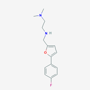 molecular formula C15H19FN2O B499512 N'-{[5-(4-fluorophenyl)furan-2-yl]methyl}-N,N-dimethylethane-1,2-diamine 