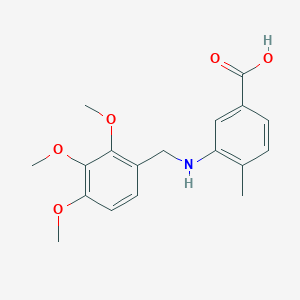 4-Methyl-3-[(2,3,4-trimethoxybenzyl)amino]benzoic acid