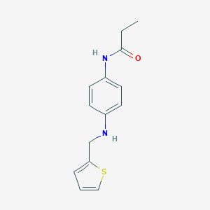 molecular formula C14H16N2OS B499519 N-{4-[(2-thienylmethyl)amino]phenyl}propanamide 
