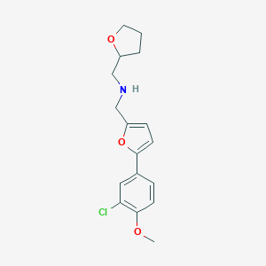 1-[5-(3-chloro-4-methoxyphenyl)furan-2-yl]-N-(tetrahydrofuran-2-ylmethyl)methanamine
