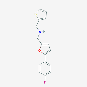 molecular formula C16H14FNOS B499522 1-[5-(4-fluorophenyl)furan-2-yl]-N-(thiophen-2-ylmethyl)methanamine 