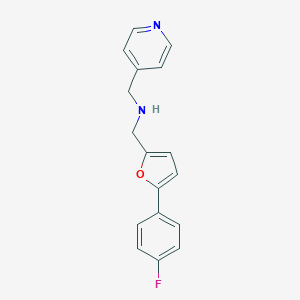 molecular formula C17H15FN2O B499523 1-[5-(4-fluorophenyl)furan-2-yl]-N-(pyridin-4-ylmethyl)methanamine 