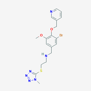 N-[3-bromo-5-methoxy-4-(pyridin-3-ylmethoxy)benzyl]-2-[(1-methyl-1H-tetrazol-5-yl)sulfanyl]ethanamine