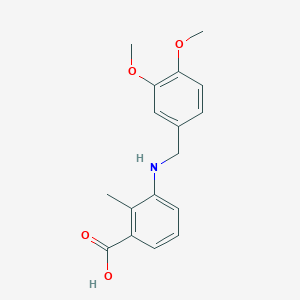 molecular formula C17H19NO4 B499528 3-[(3,4-Dimethoxybenzyl)amino]-2-methylbenzoic acid 