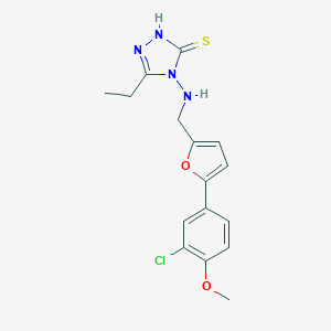 4-({[5-(3-chloro-4-methoxyphenyl)-2-furyl]methyl}amino)-5-ethyl-4H-1,2,4-triazol-3-yl hydrosulfide