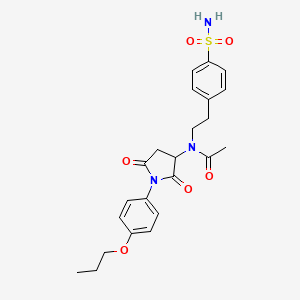 N-{2-[4-(aminosulfonyl)phenyl]ethyl}-N-[2,5-dioxo-1-(4-propoxyphenyl)-3-pyrrolidinyl]acetamide