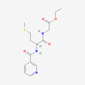 ethyl N-(3-pyridinylcarbonyl)methionylglycinate