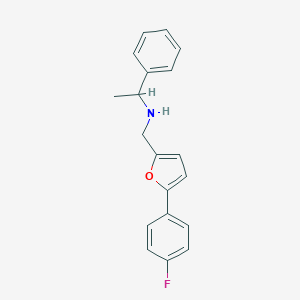 N-{[5-(4-fluorophenyl)furan-2-yl]methyl}-1-phenylethanamine