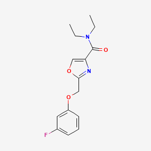 N,N-diethyl-2-[(3-fluorophenoxy)methyl]-1,3-oxazole-4-carboxamide