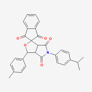 5-(4-isopropylphenyl)-3-(4-methylphenyl)-3a,6a-dihydrospiro[furo[3,4-c]pyrrole-1,2'-indene]-1',3',4,6(3H,5H)-tetrone