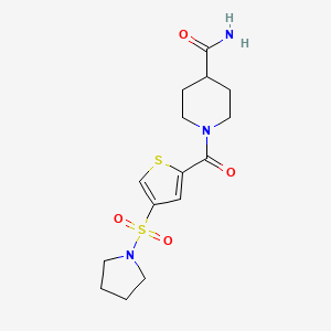 1-{[4-(1-pyrrolidinylsulfonyl)-2-thienyl]carbonyl}-4-piperidinecarboxamide