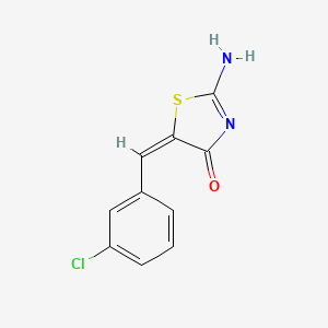 (5E)-2-amino-5-[(3-chlorophenyl)methylidene]-1,3-thiazol-4-one