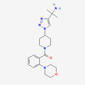 [4-[4-(2-Aminopropan-2-yl)triazol-1-yl]piperidin-1-yl]-(2-morpholin-4-ylphenyl)methanone