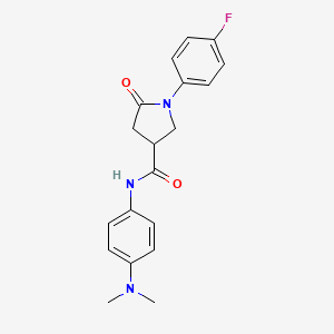 N-[4-(dimethylamino)phenyl]-1-(4-fluorophenyl)-5-oxo-3-pyrrolidinecarboxamide