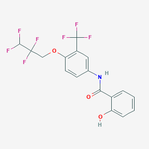 molecular formula C17H12F7NO3 B4995428 2-hydroxy-N-[4-(2,2,3,3-tetrafluoropropoxy)-3-(trifluoromethyl)phenyl]benzamide 