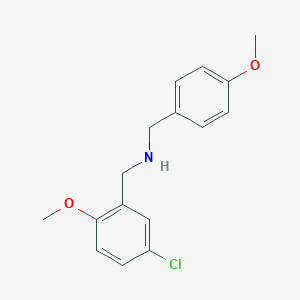 molecular formula C16H18ClNO2 B499543 1-(5-chloro-2-methoxyphenyl)-N-(4-methoxybenzyl)methanamine 