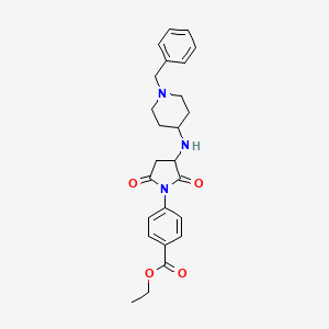 ETHYL 4-{3-[(1-BENZYL-4-PIPERIDYL)AMINO]-2,5-DIOXO-1-PYRROLIDINYL}BENZOATE