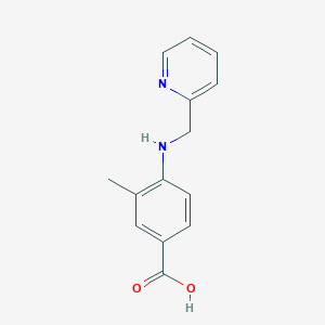 molecular formula C14H14N2O2 B499545 3-甲基-4-[(吡啶-2-基甲基)-氨基]-苯甲酸 CAS No. 878714-46-6
