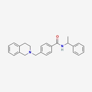 molecular formula C25H26N2O B4995462 4-(3,4-dihydro-1H-isoquinolin-2-ylmethyl)-N-(1-phenylethyl)benzamide 