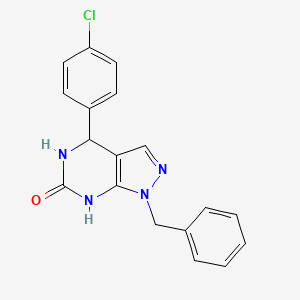 1-benzyl-4-(4-chlorophenyl)-5,7-dihydro-4H-pyrazolo[3,4-d]pyrimidin-6-one