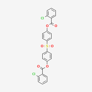 molecular formula C26H16Cl2O6S B4995504 sulfonyldi-4,1-phenylene bis(2-chlorobenzoate) 