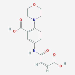 molecular formula C15H16N2O6 B4995521 5-[[(Z)-3-carboxyprop-2-enoyl]amino]-2-morpholin-4-ylbenzoic acid 