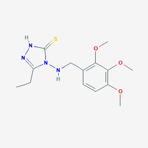 molecular formula C14H20N4O3S B499553 5-ethyl-4-[(2,3,4-trimethoxybenzyl)amino]-4H-1,2,4-triazole-3-thiol 