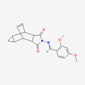 4-[(2,4-dimethoxybenzylidene)amino]-4-azatetracyclo[5.3.2.0~2,6~.0~8,10~]dodec-11-ene-3,5-dione