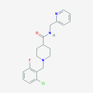 1-(2-chloro-6-fluorobenzyl)-N-(2-pyridinylmethyl)-4-piperidinecarboxamide