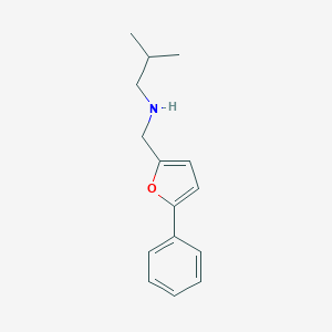 2-methyl-N-[(5-phenylfuran-2-yl)methyl]propan-1-amine