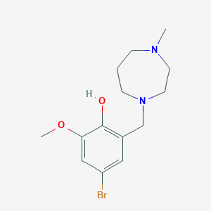 molecular formula C14H21BrN2O2 B4995551 4-bromo-2-methoxy-6-[(4-methyl-1,4-diazepan-1-yl)methyl]phenol 