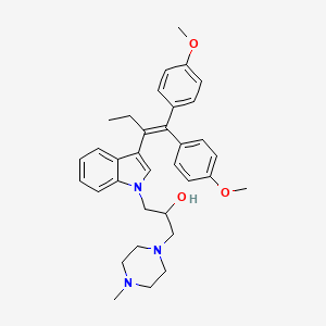 1-{3-[1-ethyl-2,2-bis(4-methoxyphenyl)vinyl]-1H-indol-1-yl}-3-(4-methyl-1-piperazinyl)-2-propanol