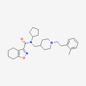 N-cyclopentyl-N-({1-[2-(2-methylphenyl)ethyl]piperidin-4-yl}methyl)-4,5,6,7-tetrahydro-2,1-benzisoxazole-3-carboxamide