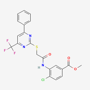 Methyl 4-chloro-3-[[2-[4-phenyl-6-(trifluoromethyl)pyrimidin-2-yl]sulfanylacetyl]amino]benzoate