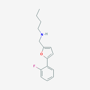 molecular formula C15H18FNO B499559 N-{[5-(2-fluorophenyl)furan-2-yl]methyl}butan-1-amine 