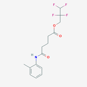 2,2,3,3-tetrafluoropropyl 5-[(2-methylphenyl)amino]-5-oxopentanoate