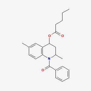 1-BENZOYL-2,6-DIMETHYL-1,2,3,4-TETRAHYDROQUINOLIN-4-YL PENTANOATE