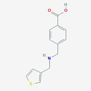 molecular formula C13H13NO2S B499563 4-{[(3-thienylmethyl)amino]methyl}benzoic acid 