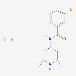 3-bromo-N-(2,2,6,6-tetramethylpiperidin-4-yl)benzamide;hydrochloride