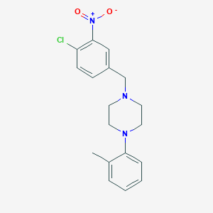 molecular formula C18H20ClN3O2 B4995665 1-(4-chloro-3-nitrobenzyl)-4-(2-methylphenyl)piperazine 