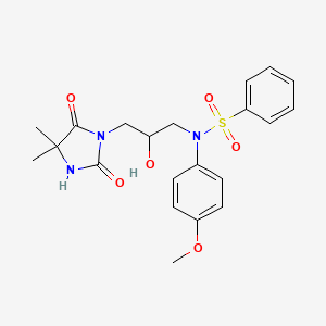 N-[3-(4,4-dimethyl-2,5-dioxo-1-imidazolidinyl)-2-hydroxypropyl]-N-(4-methoxyphenyl)benzenesulfonamide