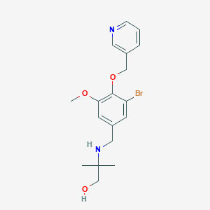 molecular formula C18H23BrN2O3 B499569 2-{[3-Bromo-5-methoxy-4-(3-pyridinylmethoxy)benzyl]amino}-2-methyl-1-propanol 