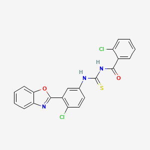 N-[[3-(1,3-benzoxazol-2-yl)-4-chlorophenyl]carbamothioyl]-2-chlorobenzamide