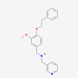 molecular formula C22H24N2O2 B499571 1-[3-methoxy-4-(2-phenylethoxy)phenyl]-N-(pyridin-3-ylmethyl)methanamine 