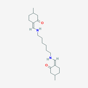 (2Z)-5-methyl-2-[[6-[[(Z)-(4-methyl-2-oxocyclohexylidene)methyl]amino]hexylamino]methylidene]cyclohexan-1-one