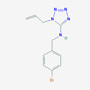 molecular formula C11H12BrN5 B499574 1-allyl-N-(4-bromobenzyl)-1H-tetraazol-5-amine CAS No. 878424-36-3
