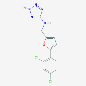 molecular formula C12H9Cl2N5O B499576 N-[[5-(2,4-dichlorophenyl)furan-2-yl]methyl]-2H-tetrazol-5-amine CAS No. 878425-26-4