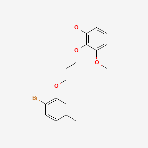 molecular formula C19H23BrO4 B4995768 1-bromo-2-[3-(2,6-dimethoxyphenoxy)propoxy]-4,5-dimethylbenzene 